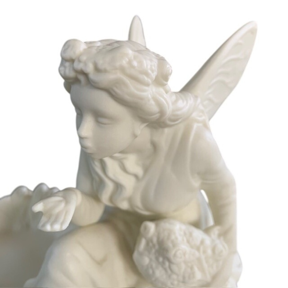 Vintage PartyLite Ariana's Garden Fairy Porcelain Candle Holder Set Bisque - Picture 4 of 16